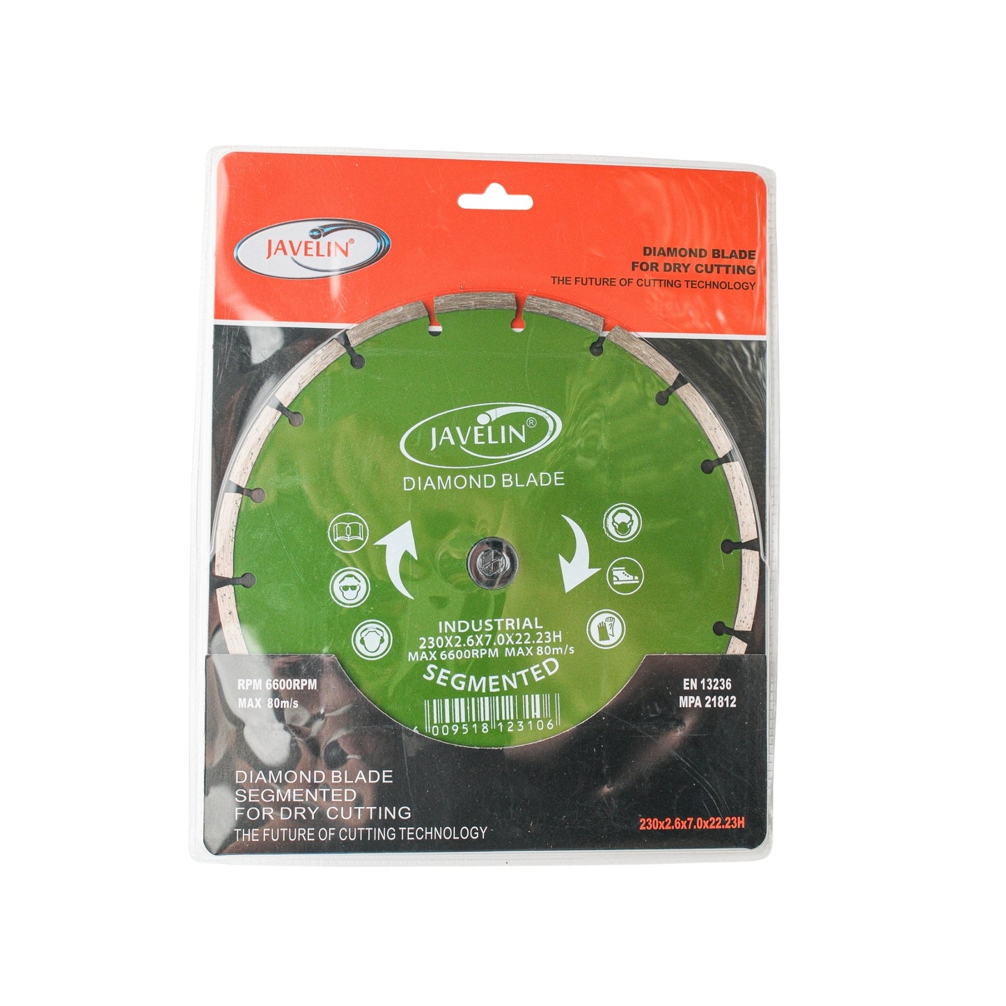 Segmented Diamond Blade 230 x 2.6 x 7 x 22.23H