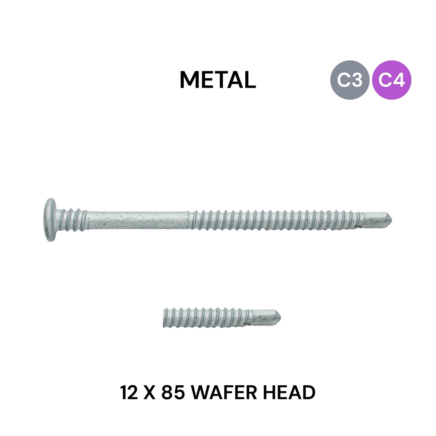 12 (5.5) x 85mm Metal Wafer Head