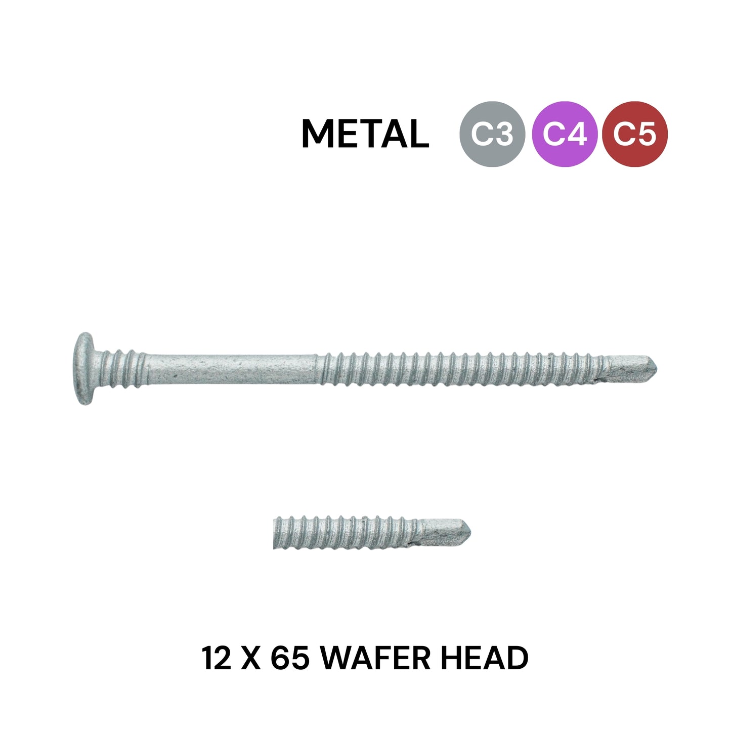 12 (5.5) x 65mm Metal Wafer Head