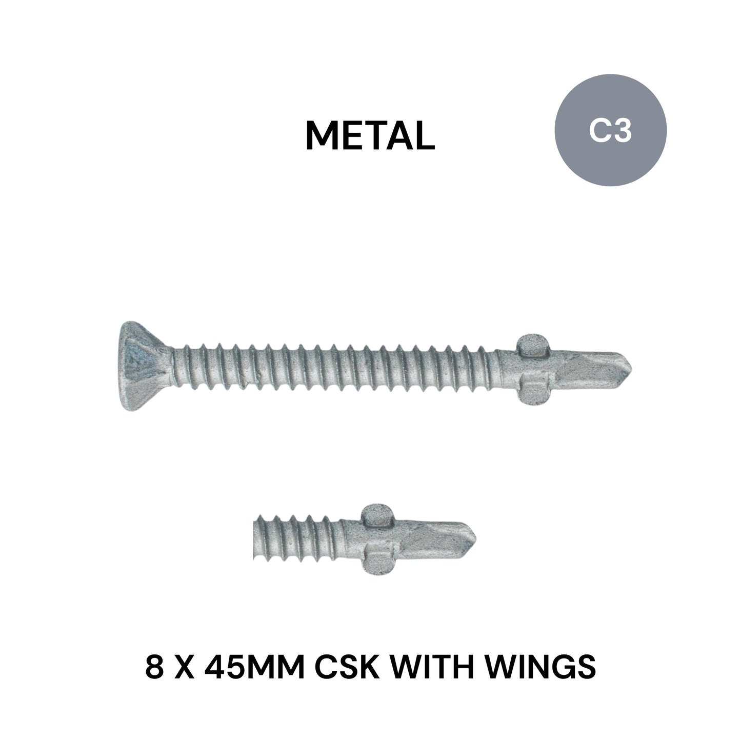 8 x 45mm CSK With Wings Class 3
