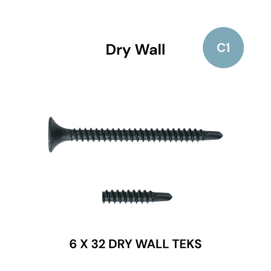 6 x 32mm Dry Wall Teks Class 1