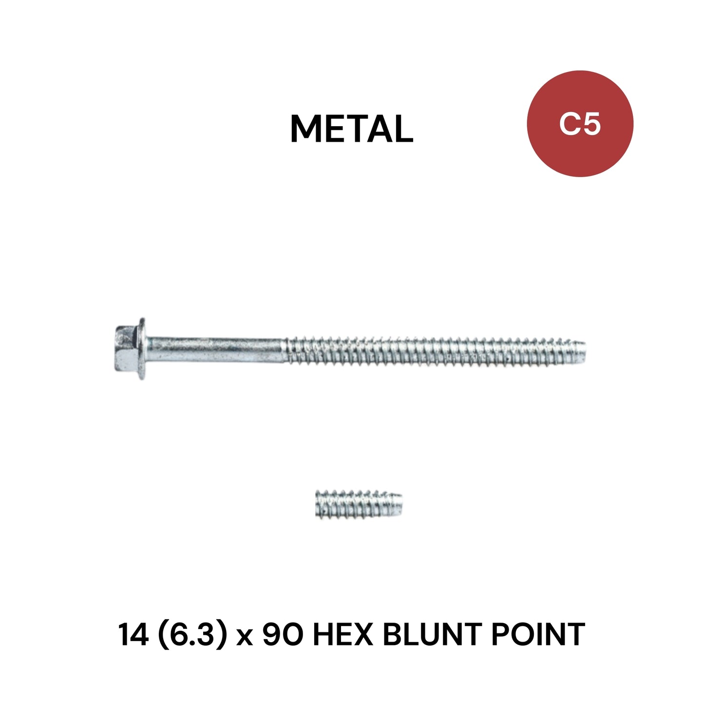 14 (6.3) x 90mm Metal Hex Blunt Point Class 5