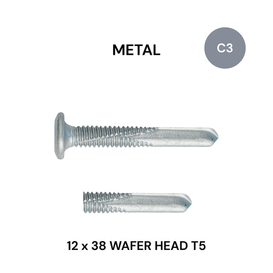12 (5.5) x 38mm Metal Wafer Head Class 3 T5