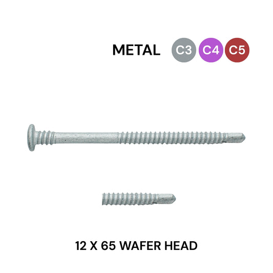 12 (5.5) x 65mm Metal Wafer Head