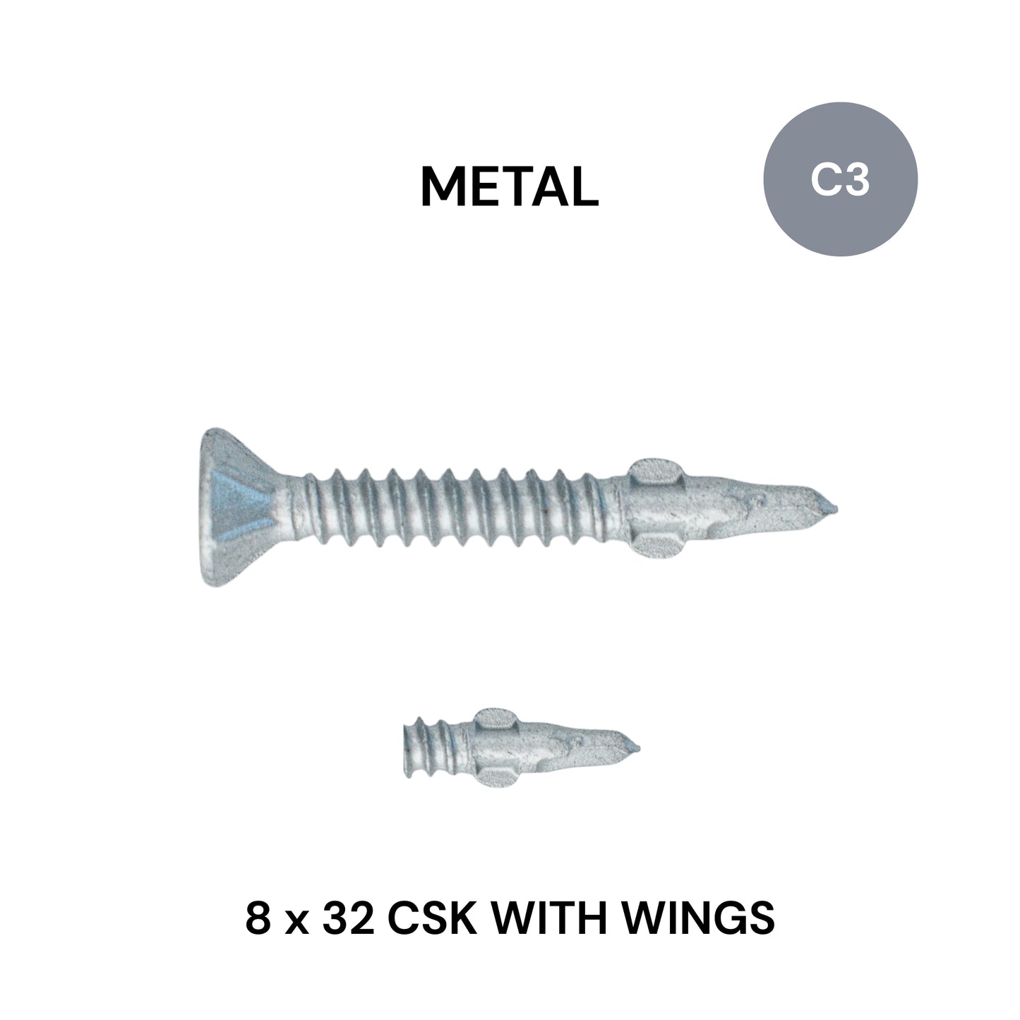 8 x 32mm CSK  With Wings Class 3