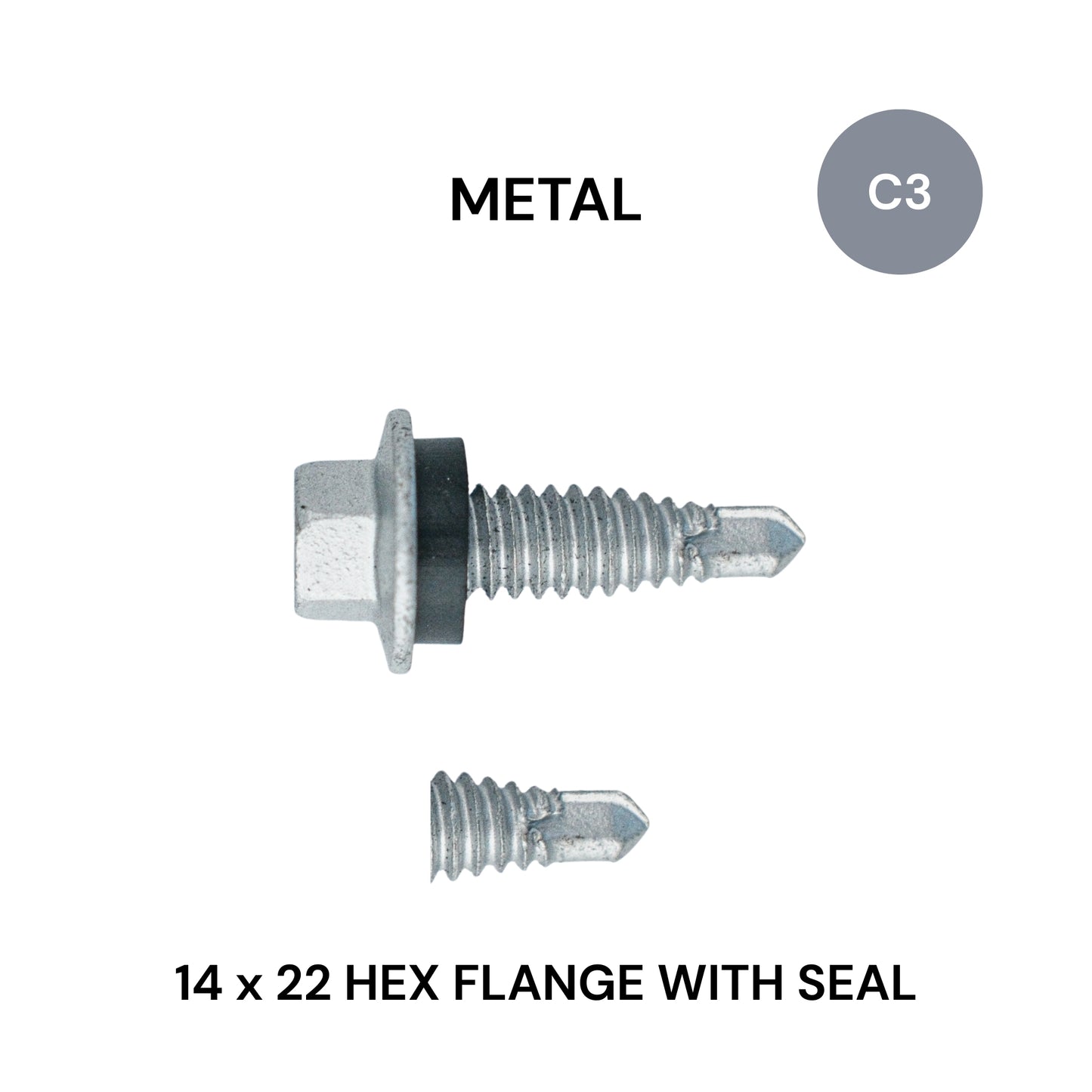 14 x 22mm Stitching Screw Fine Thread Class 3